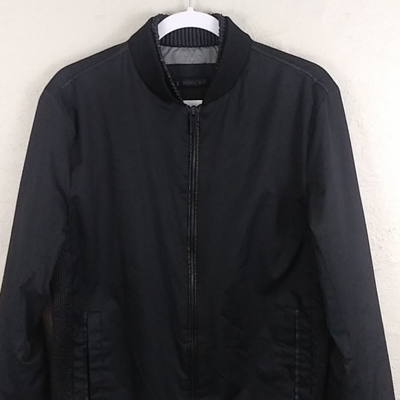 Calvin Klein Black Polyester Stand Up Collar Long Sleeve Zipper Front Jacket - Picture 3 of 14
